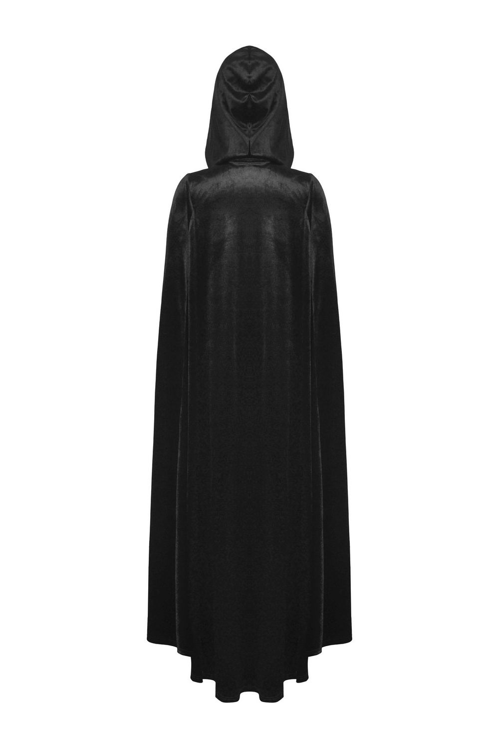Elegance Black Velvet Cape with Skull Embroidery