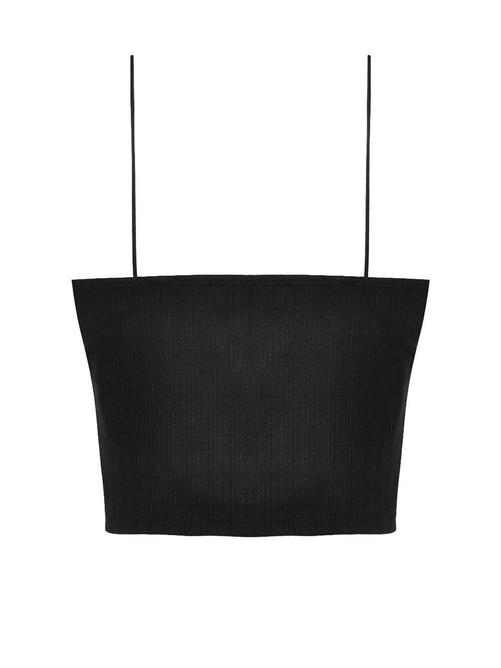 Elegant Black Lace Trimmed Ribbed Camisole Top