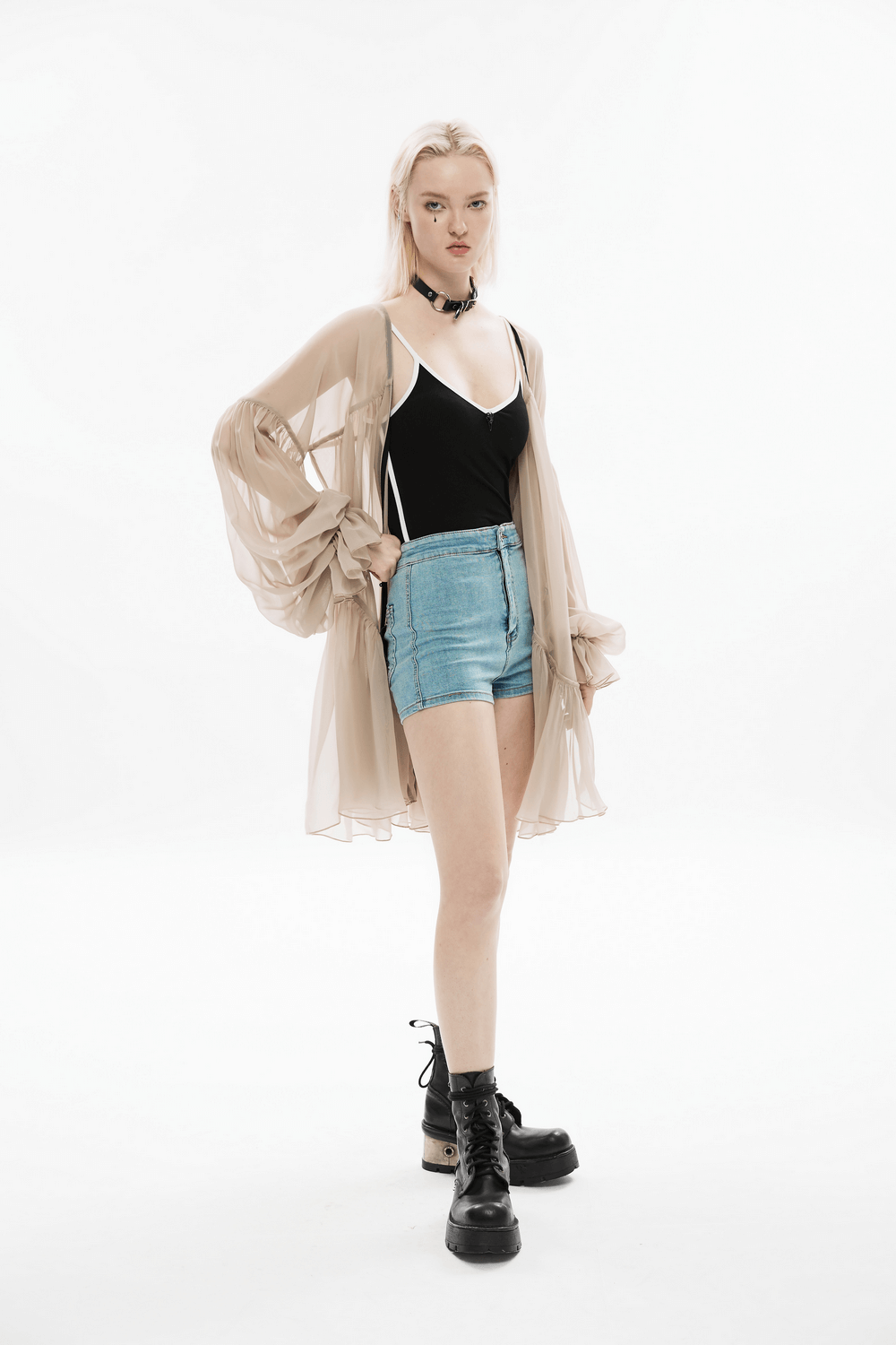 Elegant Crow Buckle Camisole in Contrast Design