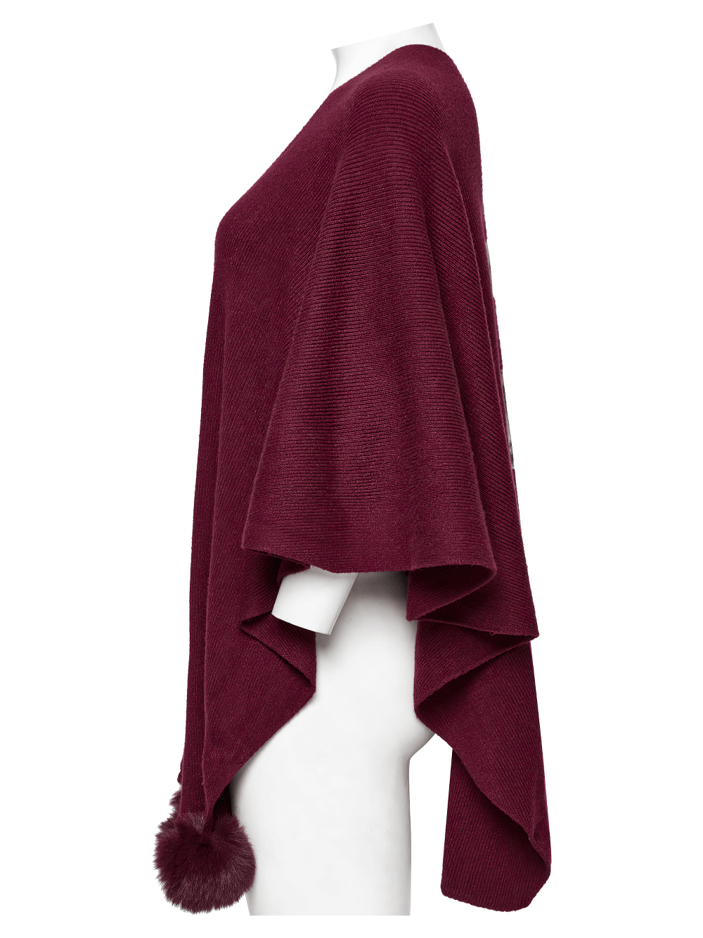 Elegant Gothic Burgundy Shawl with Moon Phase Print
