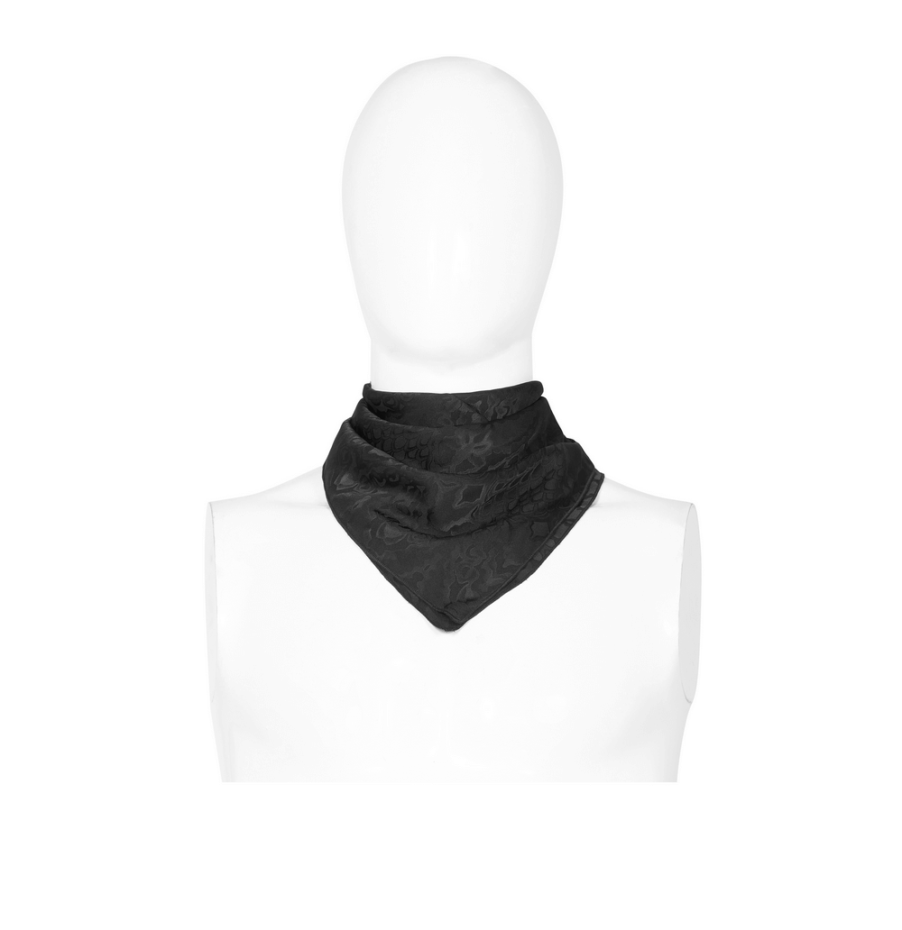Elegant Gothic Jacquard Triangular Scarf for Men