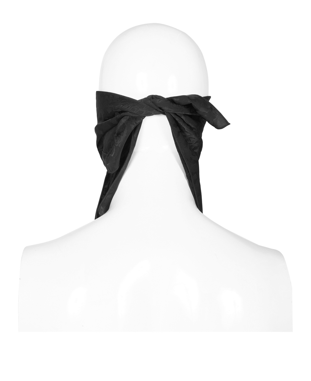 Elegant Gothic Jacquard Triangular Scarf for Men