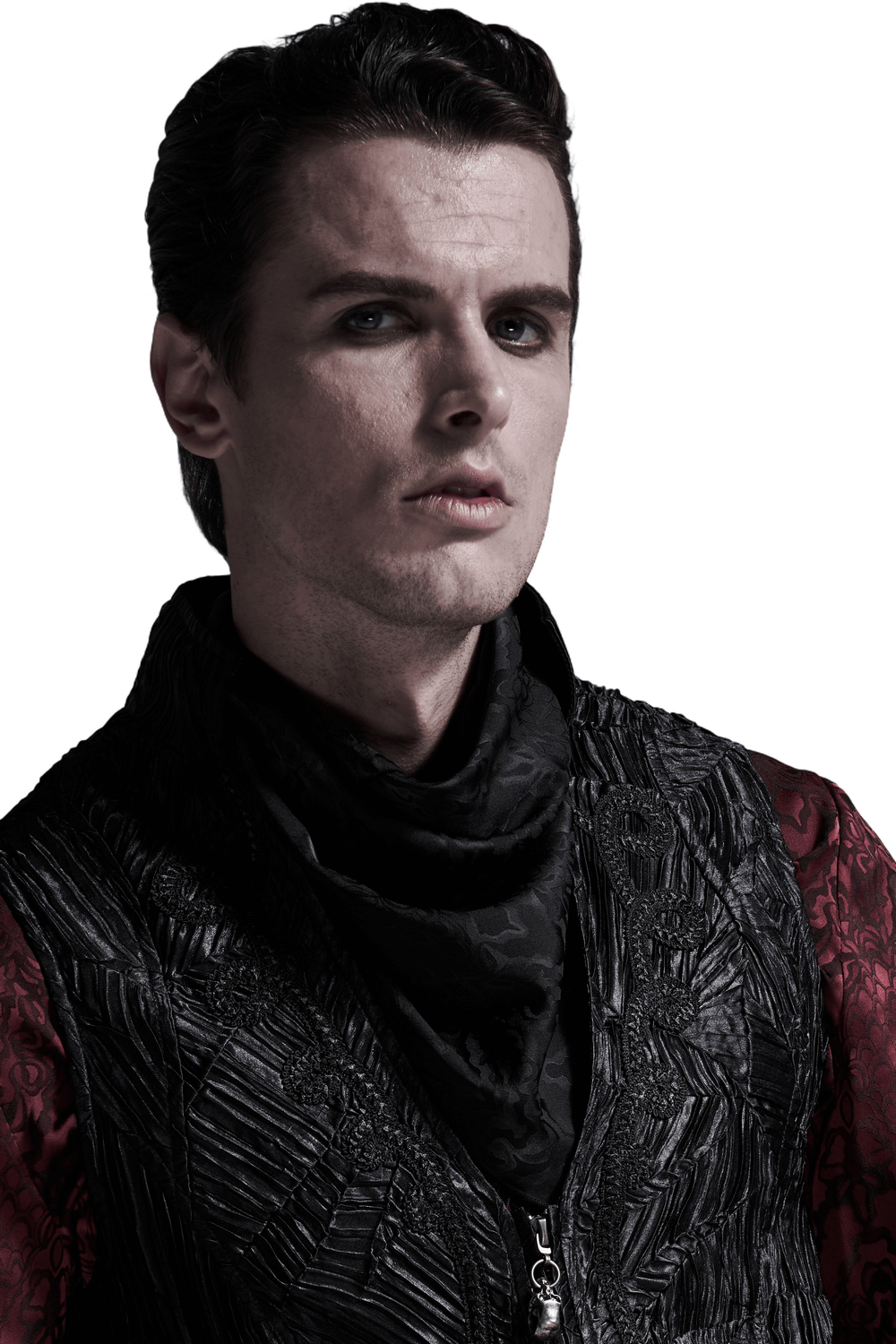 Elegant Gothic Jacquard Triangular Scarf for Men