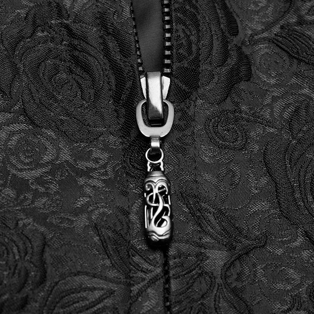 Elegant Lace-Trimmed Gothic Long Coat for Women