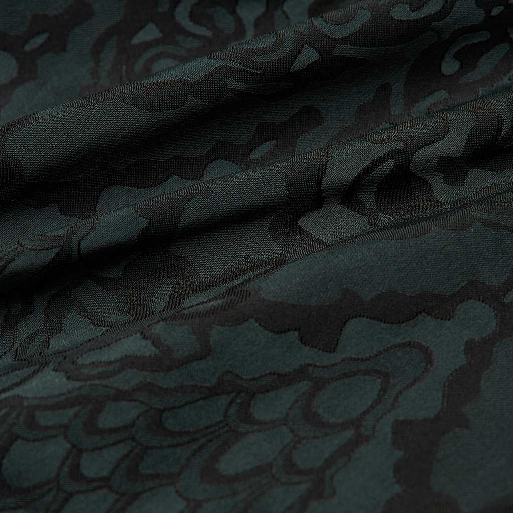 Elegant Men's Vintage Lace-Up Jacquard Shirt