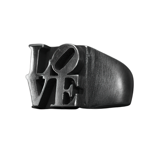 Elegant Unisex Gothic Ring / Stainless Steel Dark Gray Jewelry / Vintage Ring