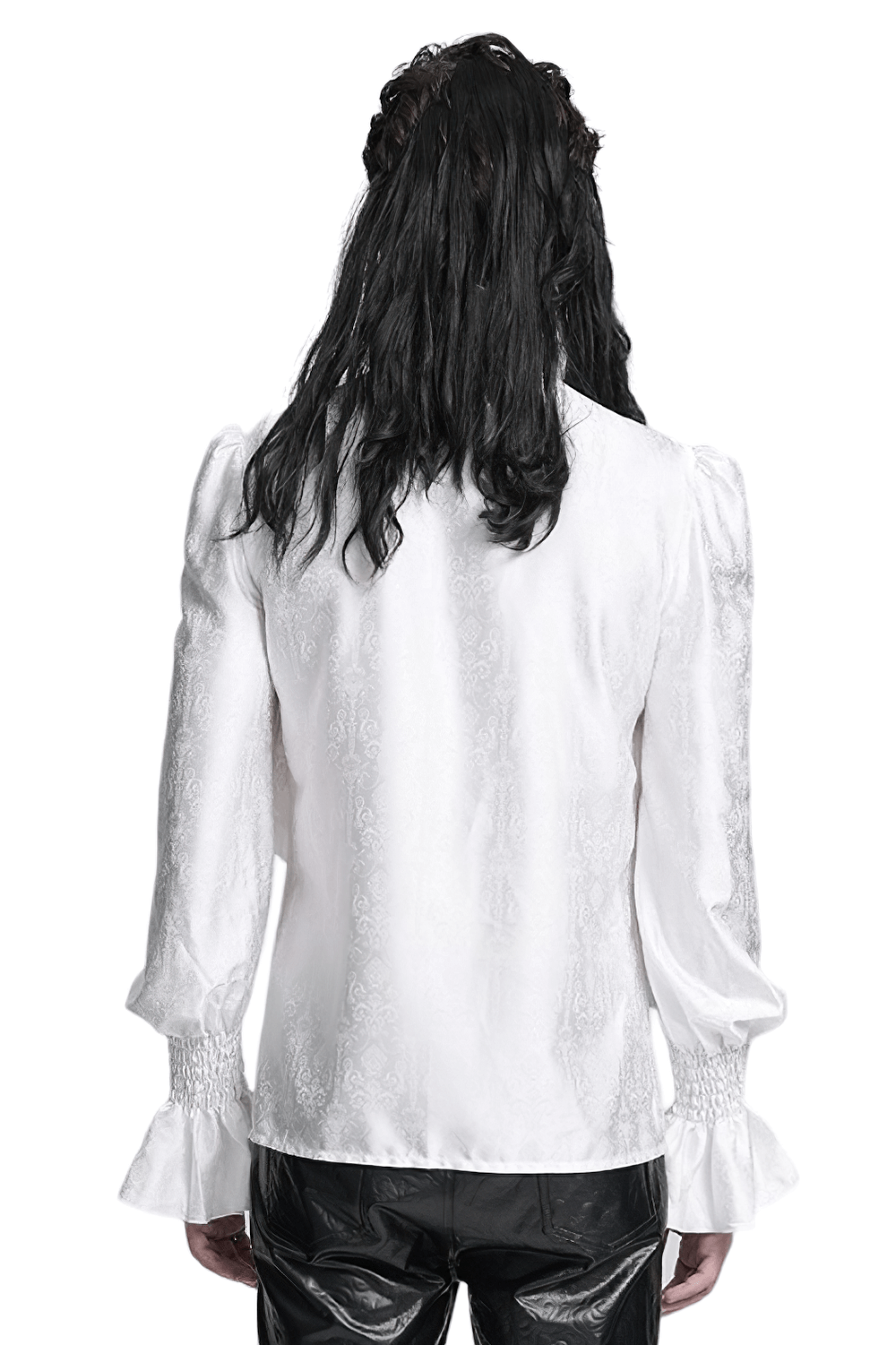 Elegant Victorian Gothic Ruffled Long Sleeve White Shirt