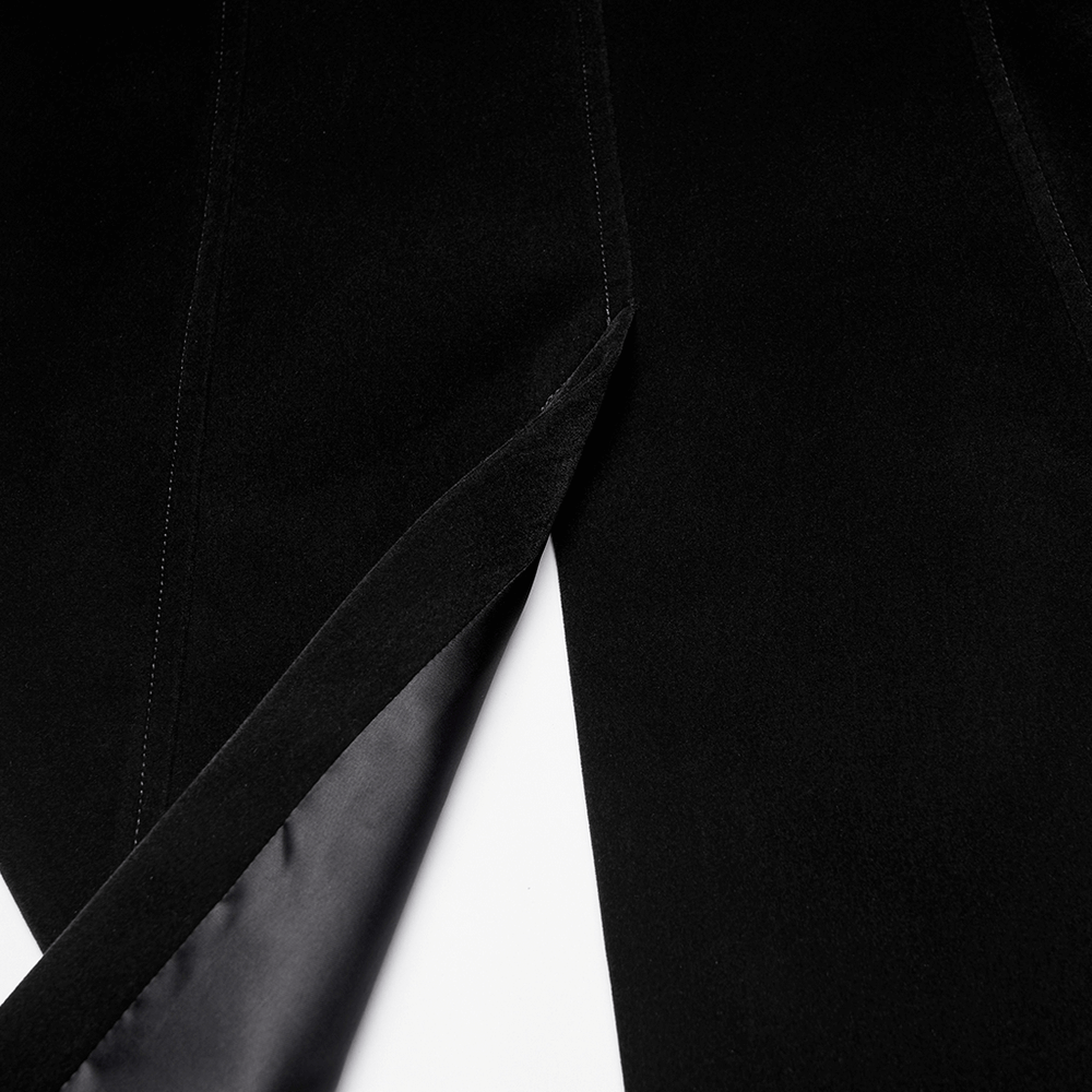 Elegant Waistcoat with Tailcoat Hem and Structured Pleats