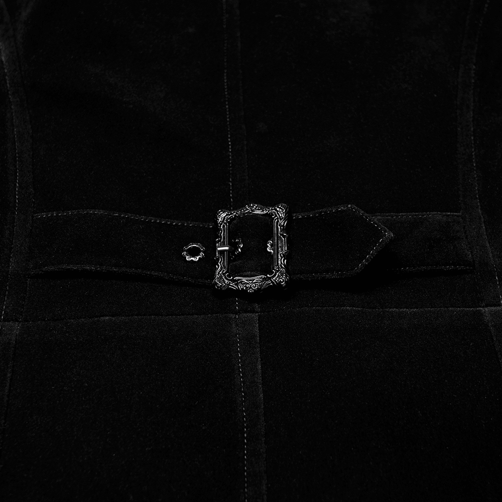 Elegant Waistcoat with Tailcoat Hem and Structured Pleats