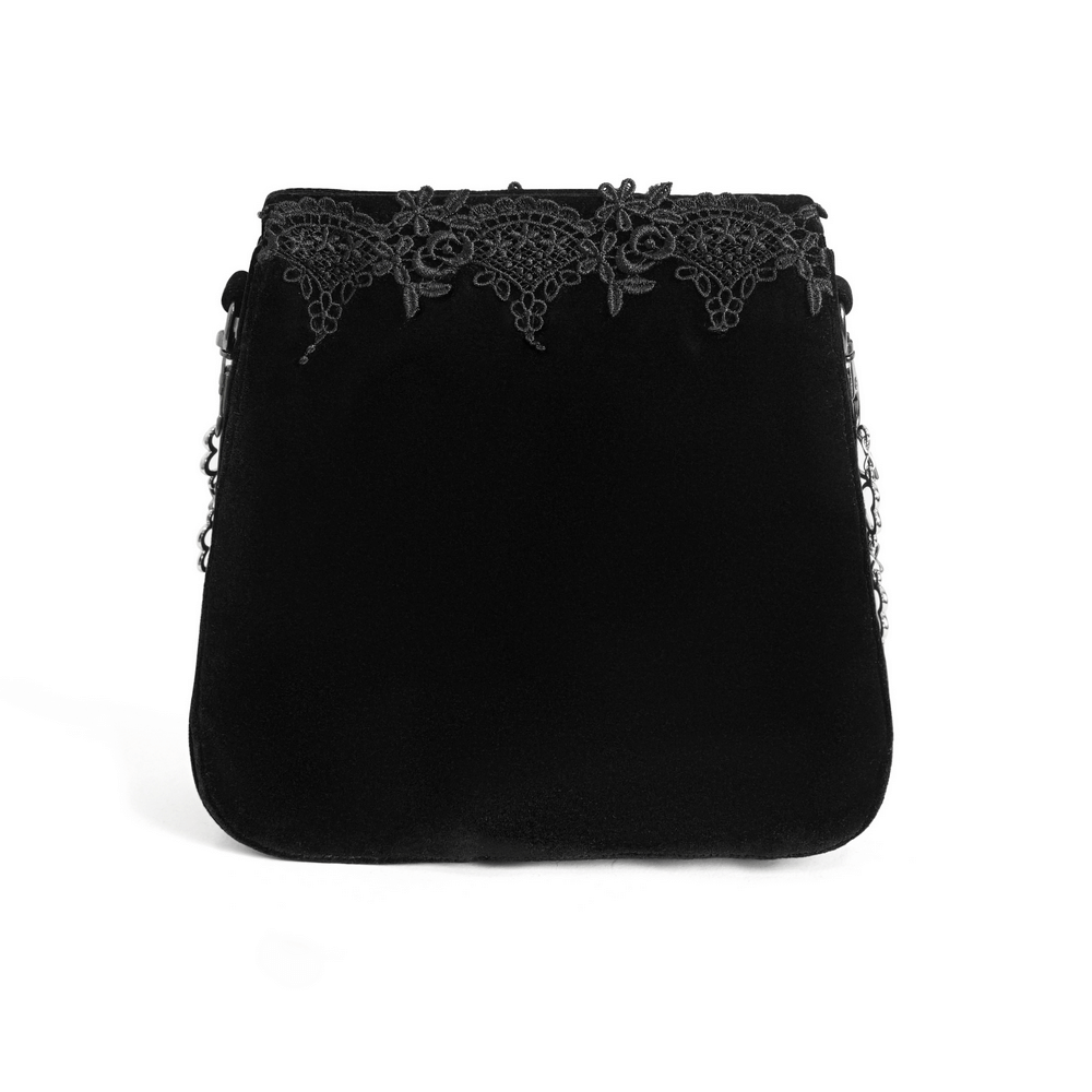 Elegant Women's Gothic Floral Embroidered Shoulder Bag