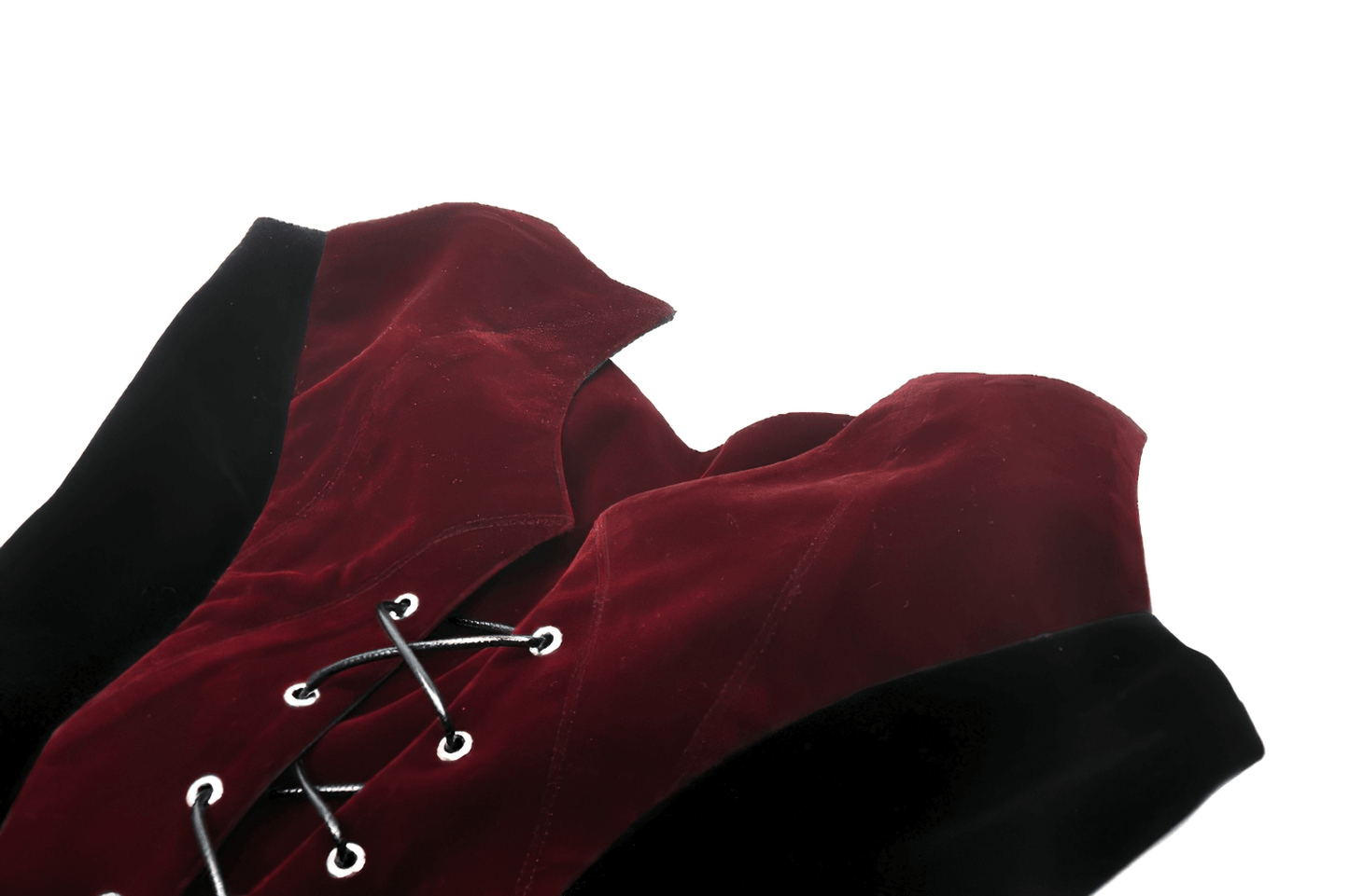 Elegant Women's Velvet Corset with Lace Up Front