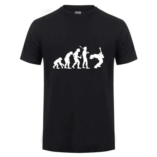 "Evolution of a Guitarist" Graphic T-shirt / Round Neck Unisex Tees / Rock Style Cool Outfits