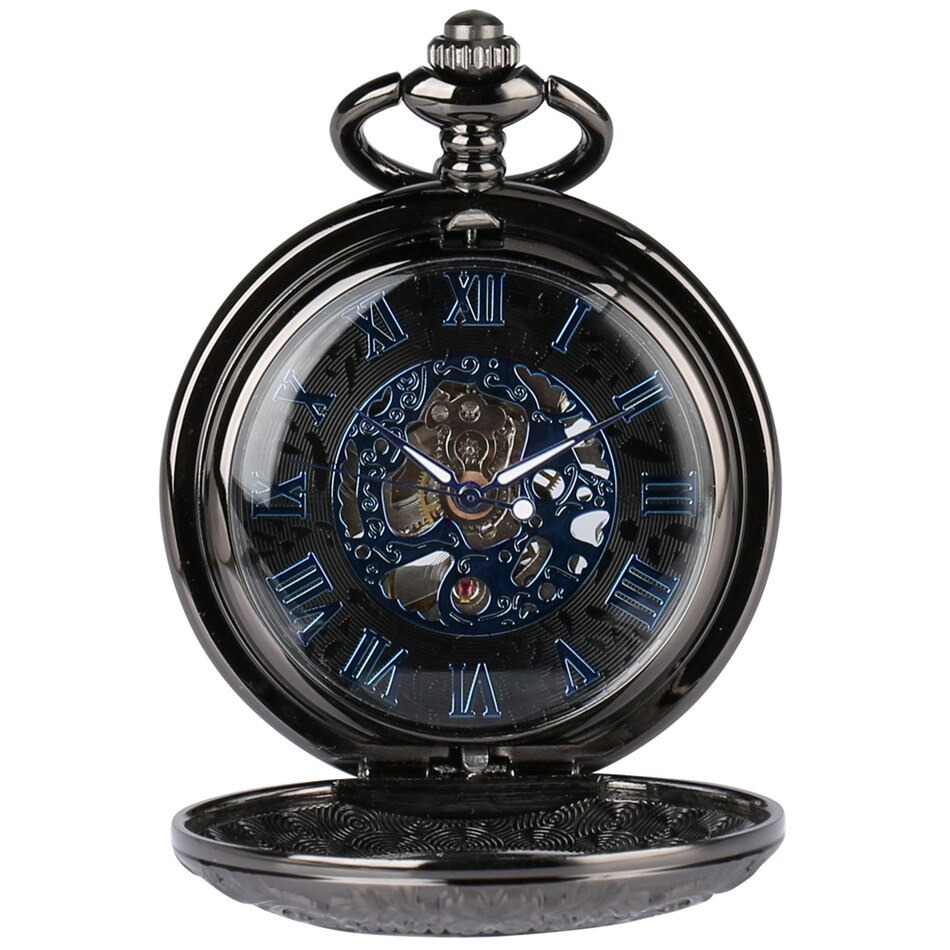 Exquisite Male Retro Clock with Chain / Antique Mechanical Pocket Watch of Three Colors