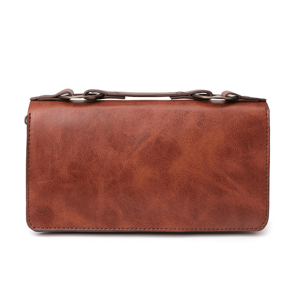 Fashion Double Zipper Stitching Bag With Rivets / Punk Hand Purse