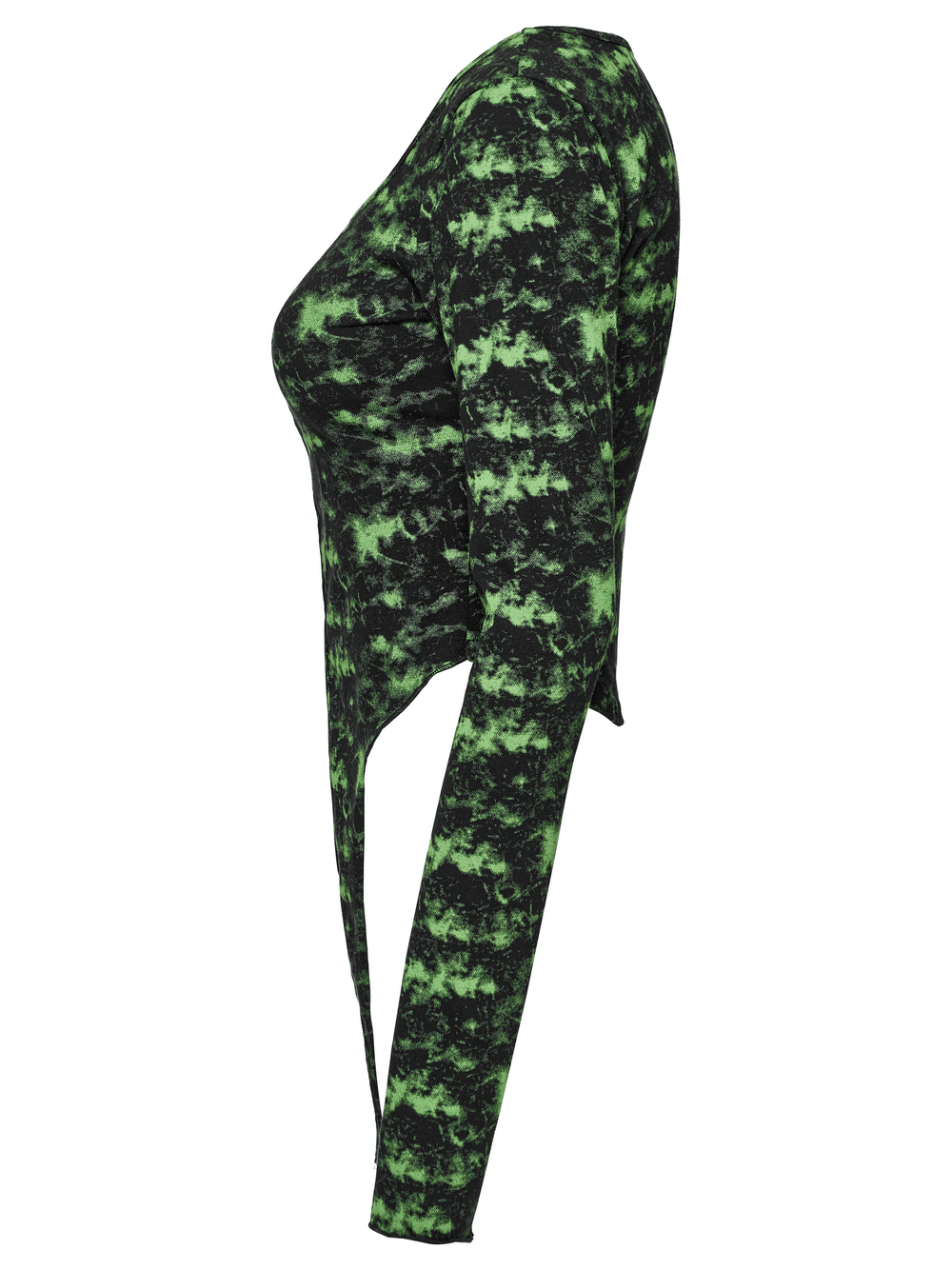 Fashion Edgy Punk Long Sleeves Irregular Hem Knit Top