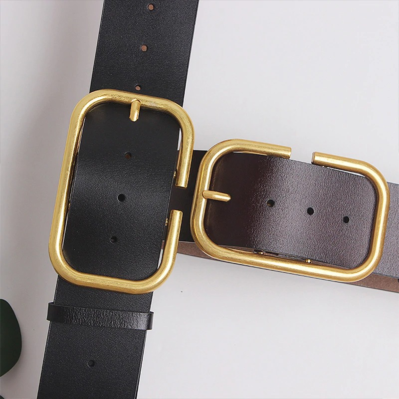 Fashion Genuine Leather Belt for Women / Wide Corset Belt with Metal Buckle