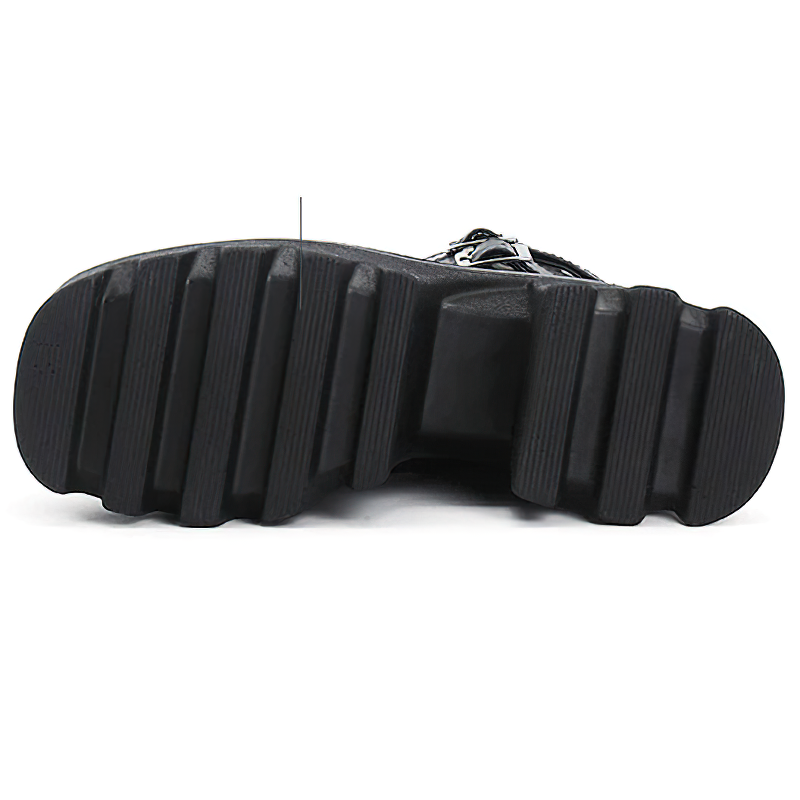 Fashion Genuine Leather Platform Boots / Ladies Round toe Lace Up Ankle Boots