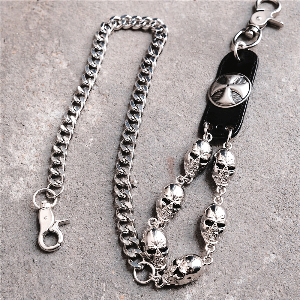 Fashion Gothic Belt Chain with Head Ghost for Trousers or Skirts
