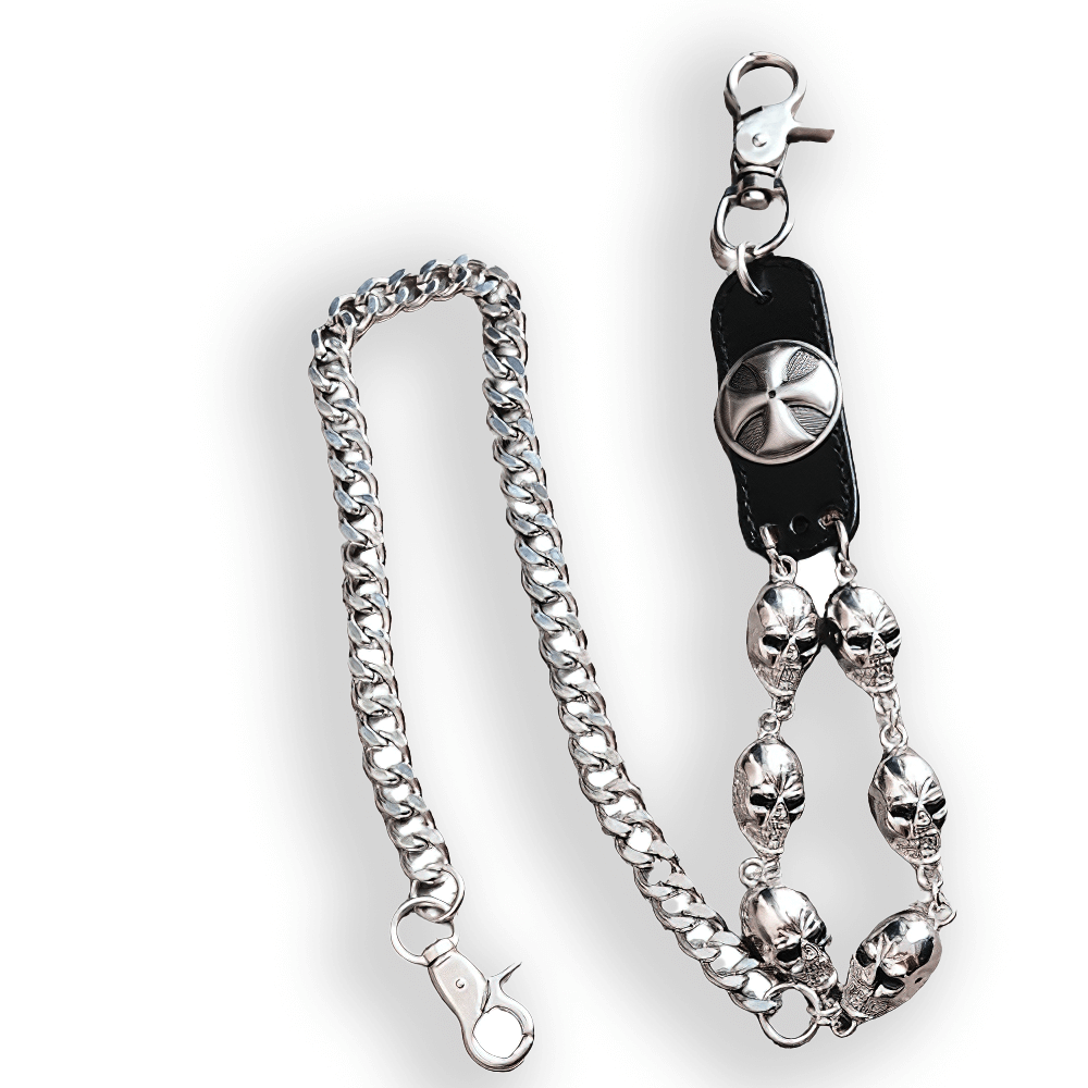 Fashion Gothic Belt Chain with Head Ghost for Trousers or Skirts