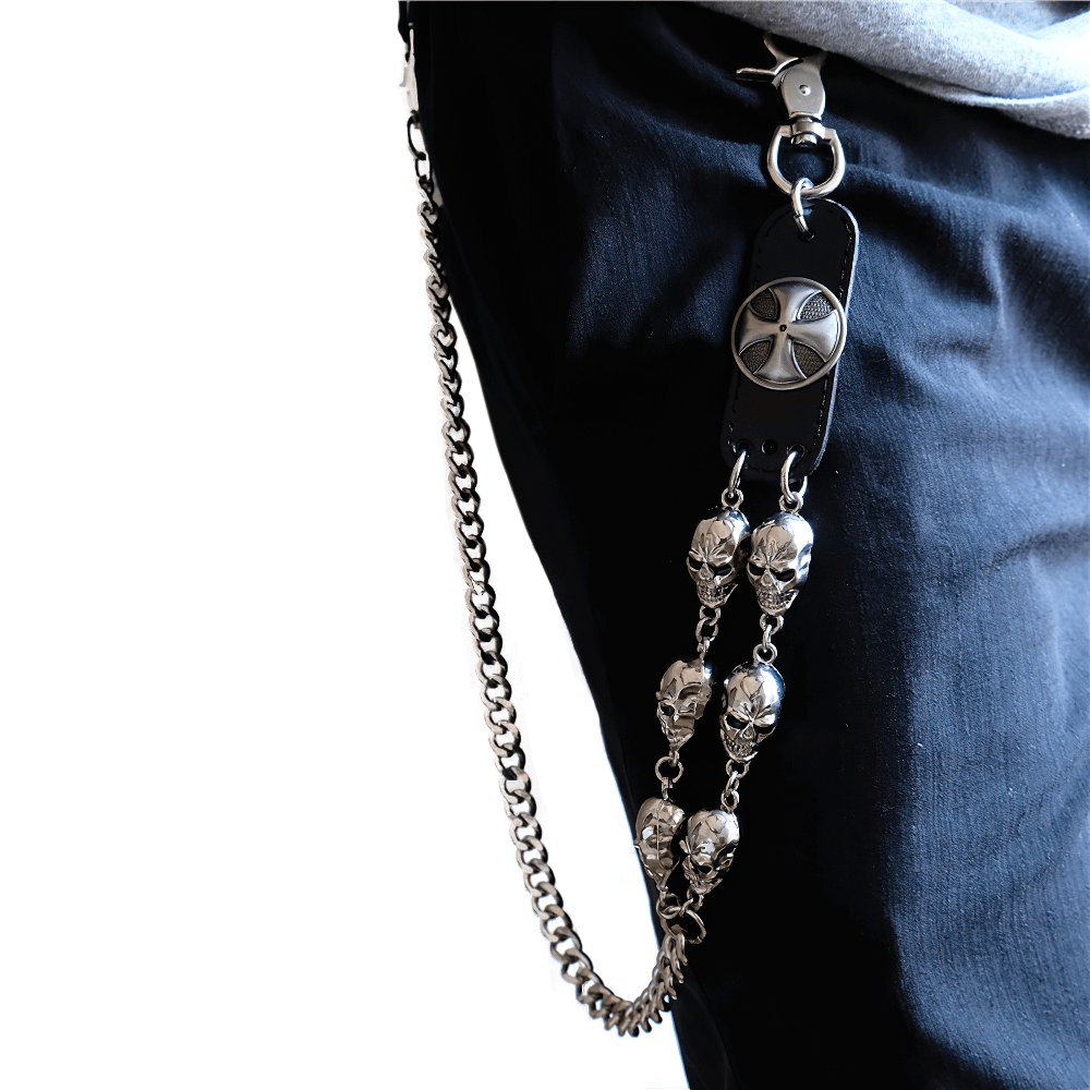 Fashion Gothic Belt Chain with Head Ghost for Trousers or Skirts