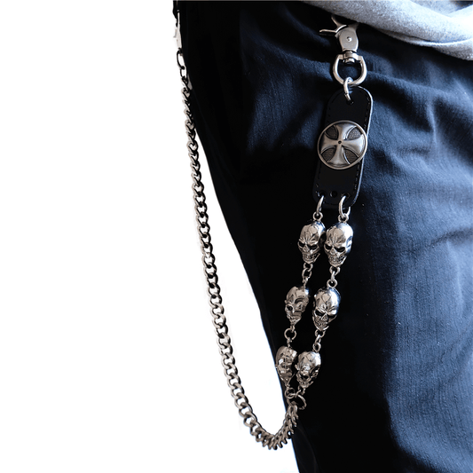 Fashion Gothic Belt Chain with Head Ghost for Trousers or Skirts