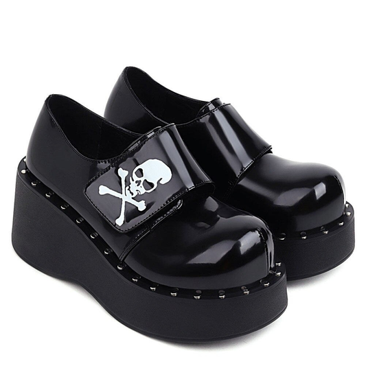 Fashion Gothic Platform Shoes / Women's Pumps Light Leather with Hook Loop
