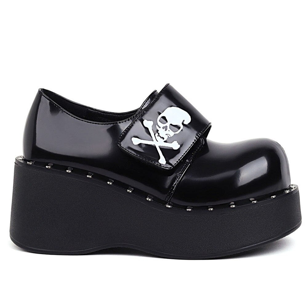 Fashion Gothic Platform Shoes / Women's Pumps Light Leather with Hook Loop