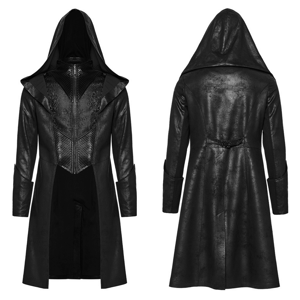 Fashion Hooded Gothic Wizard Long Coat with Men