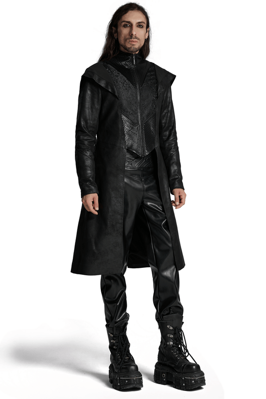 Fashion Hooded Gothic Wizard Long Coat with Men