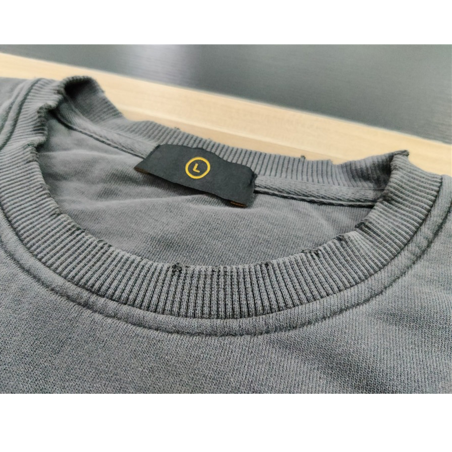 Fashion Loose Ripped Pullover / Men's Solid Color Cotton Sweatshirt / Punk Casual Tops