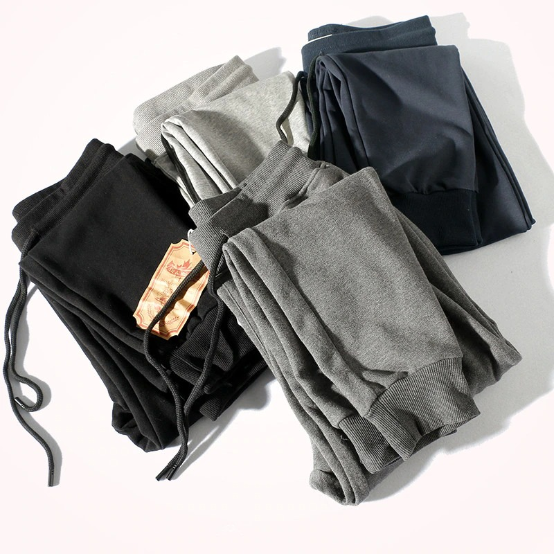 Fashion Male Elastic Waist Drawstring Loose Pants  / Casual Sports Terry Pants for Men