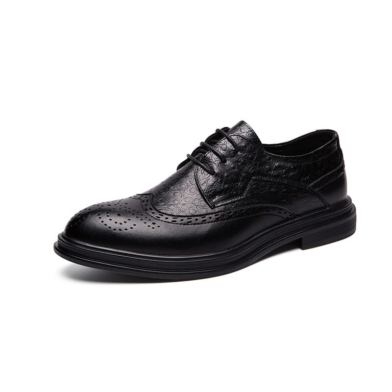 Fashion Male Genuine Leather Shoes / Derby Shoes Lace-up Flat