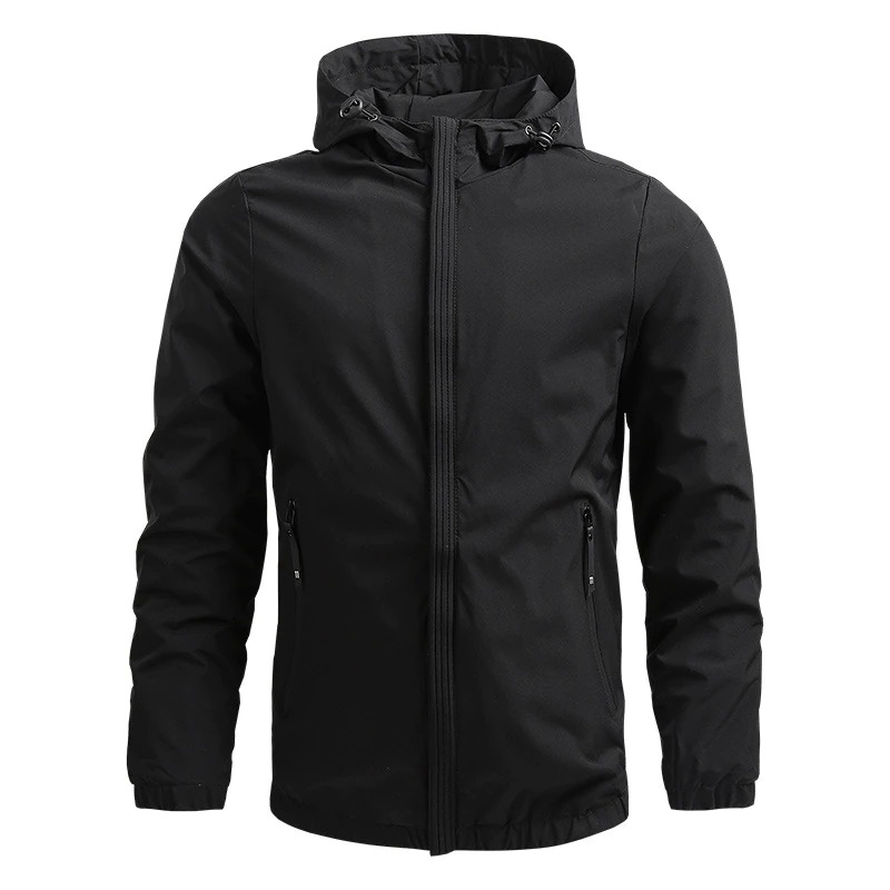 Fashion Male Long Sleeve Zip-up Jacket / Men's Slim Fit Jackets with Hoodie