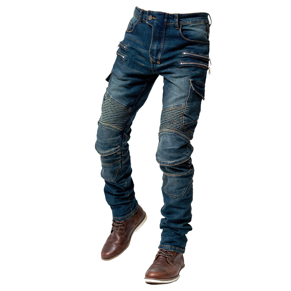 Fashion Male Motorcycle Zipper Pants / Motobiker Trousers / Motocross Pants for Men