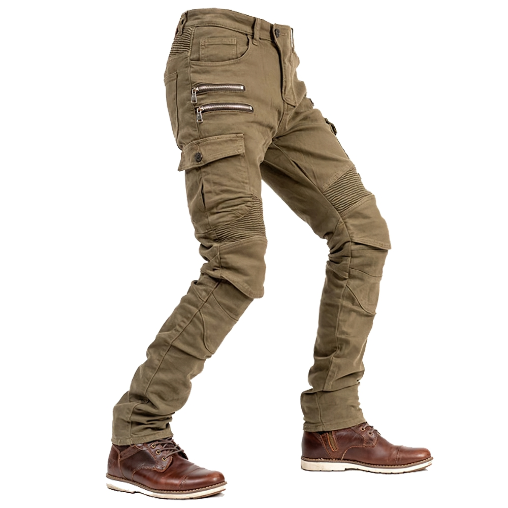 Fashion Male Motorcycle Zipper Pants / Motobiker Trousers / Motocross Pants for Men