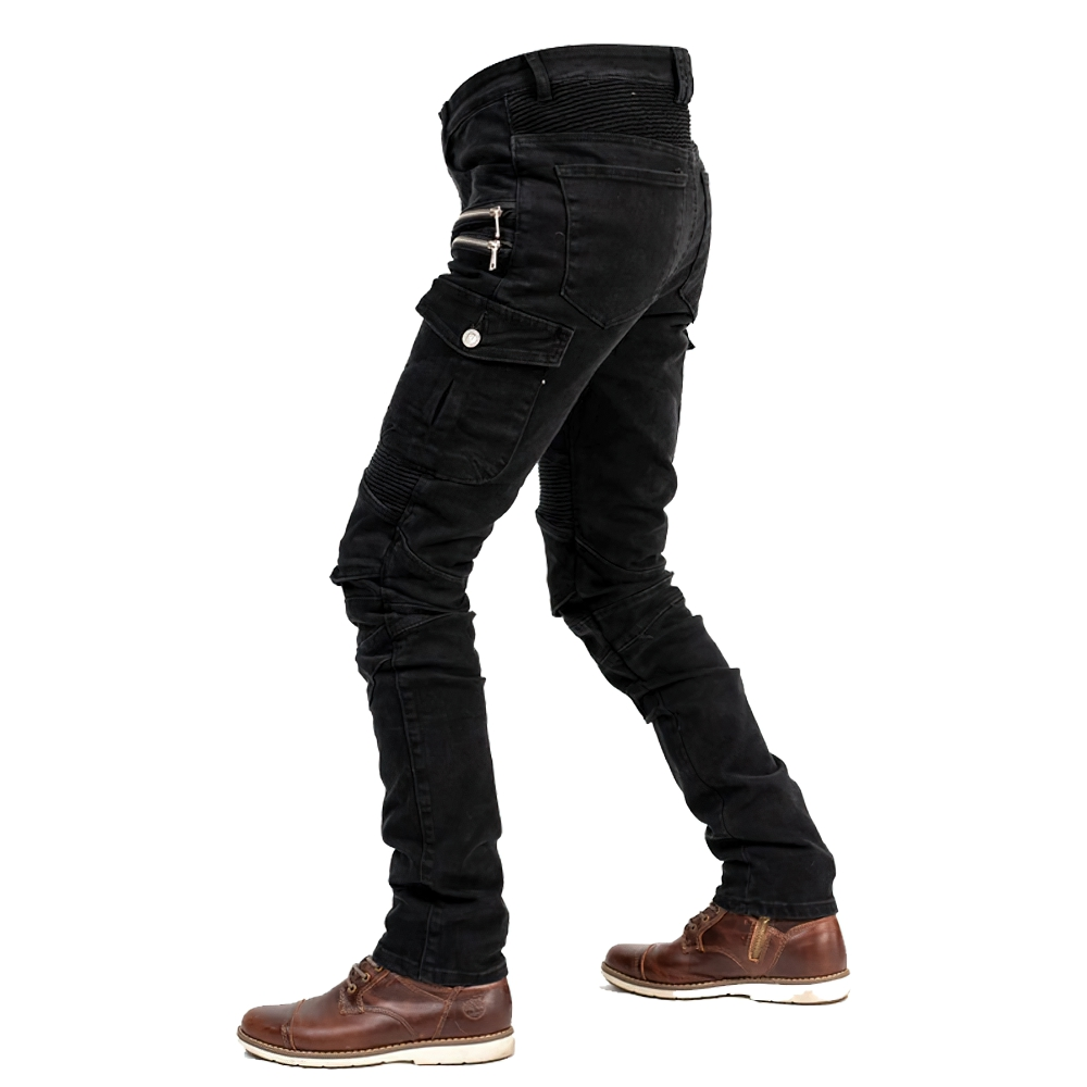 Fashion Male Motorcycle Zipper Pants / Motobiker Trousers / Motocross Pants for Men