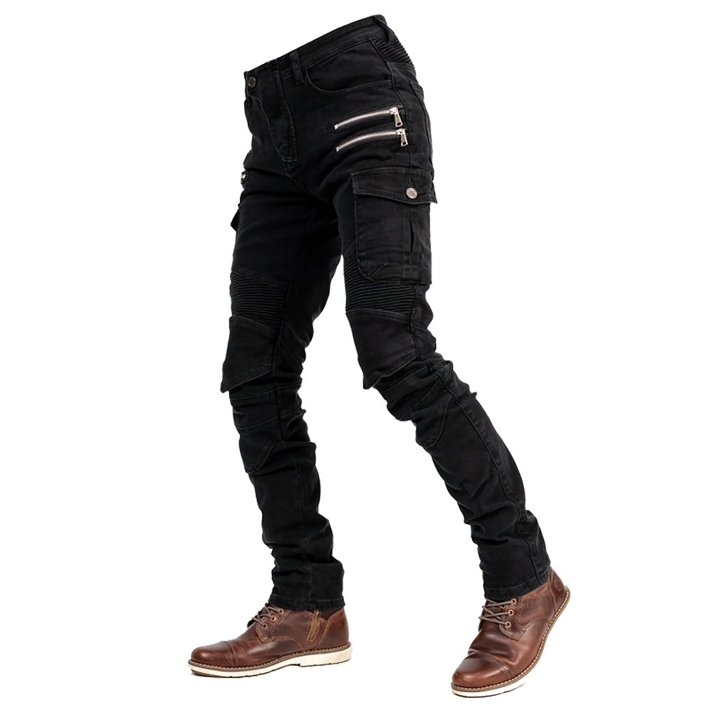 Fashion Male Motorcycle Zipper Pants / Motobiker Trousers / Motocross Pants for Men