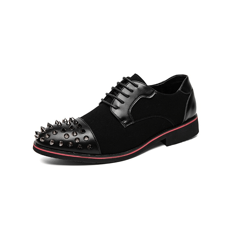 Fashion Men's Dress Shoes with Spikes / Alternative Style Lace-up Male Shoes