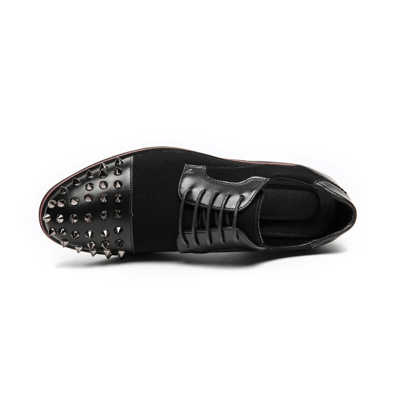 Fashion Men's Dress Shoes with Spikes / Alternative Style Lace-up Male Shoes