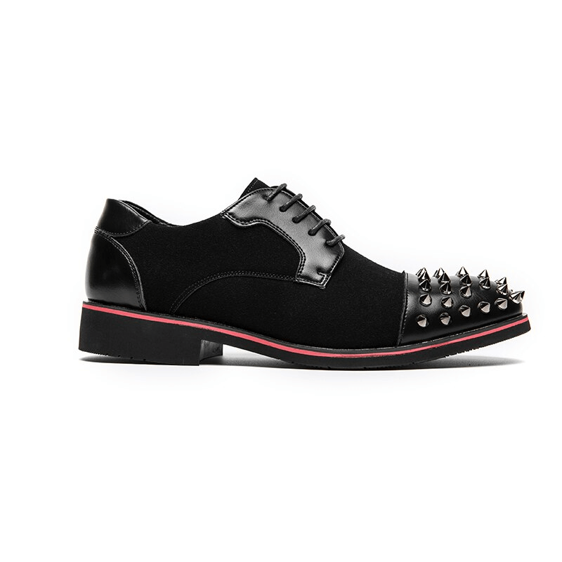 Fashion Men's Dress Shoes with Spikes / Alternative Style Lace-up Male Shoes