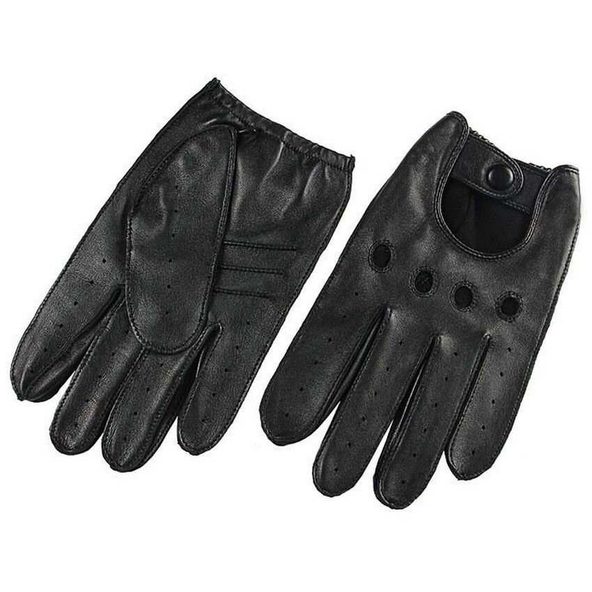 Fashion Men's Genuine Leather Gloves / Casual Male Motorcycle Riding Gloves