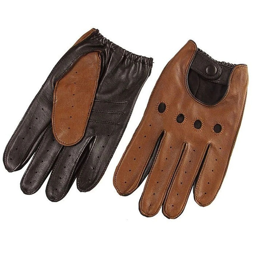 Fashion Men's Genuine Leather Gloves / Casual Male Motorcycle Riding Gloves