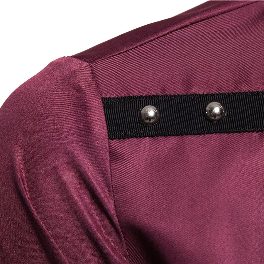 Fashion Men's Long Sleeve Shirt with Rivets / Alternative Style Clothing