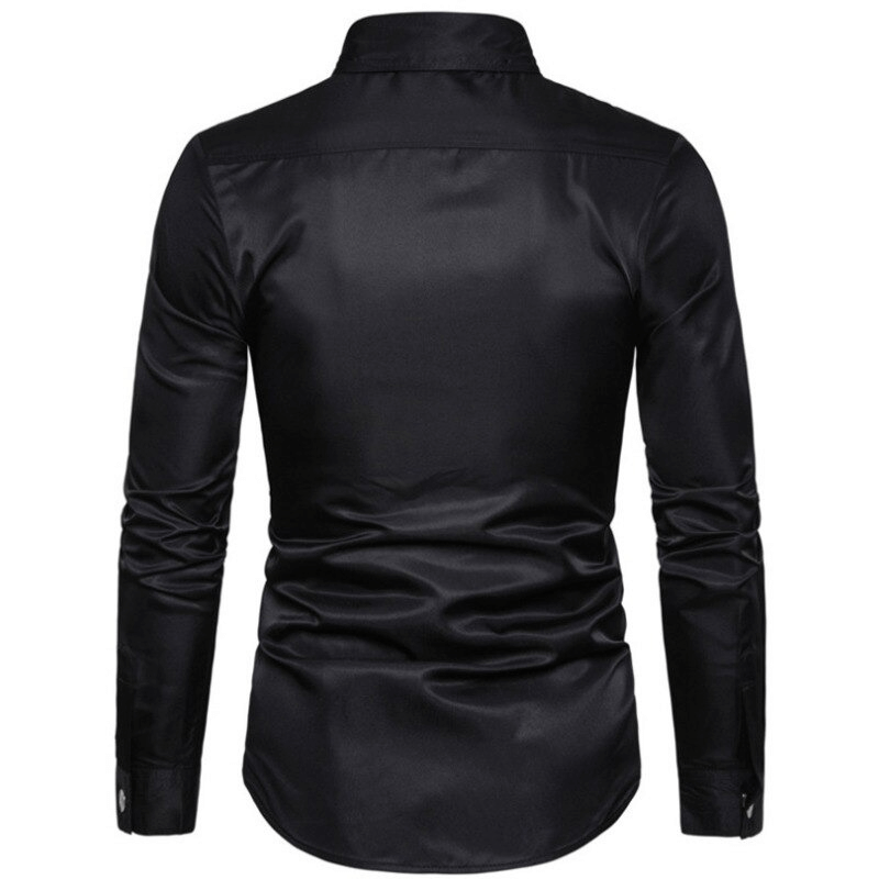 Fashion Men's Long Sleeve Shirt with Rivets / Alternative Style Clothing