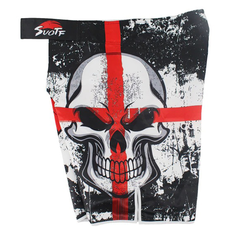 Fashion Men's Shorts with Skull Print / Loose Training Cotton Shorts