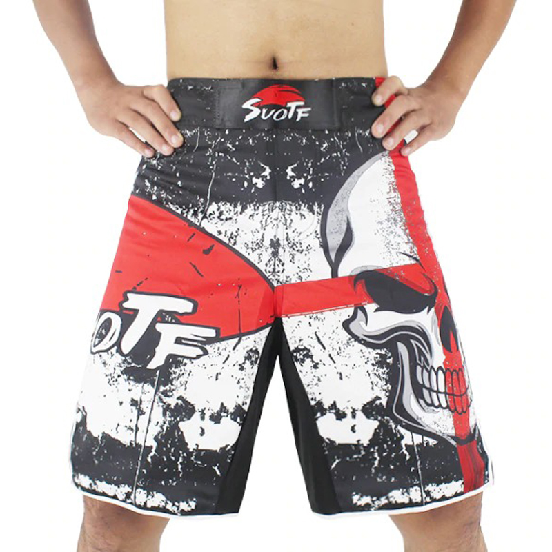 Fashion Men's Shorts with Skull Print / Loose Training Cotton Shorts