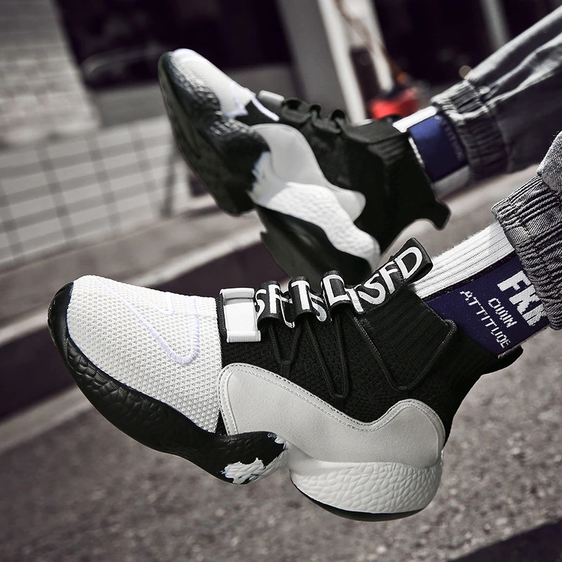 Fashion Men's Sneakers on Lace-Up / Casual Breathable Walking Flats Walking Shoes