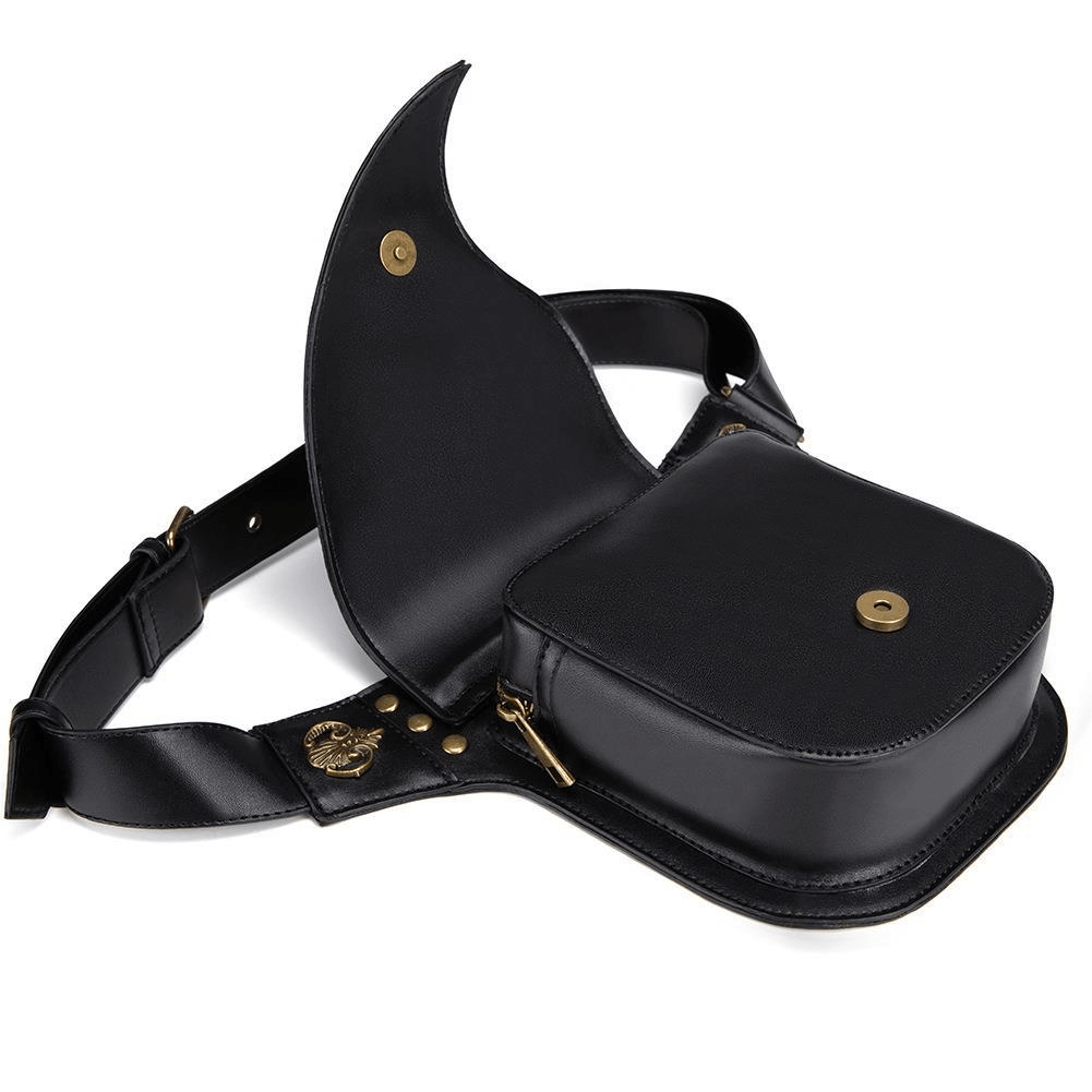 Fashion Motorcycle Waist Leg Bag / Steampunk Chest Bag with Rivets