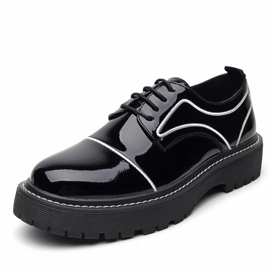 Fashion Oxfords PU Leather Shoes For Men / Casual Male Thick Bottom Footwear