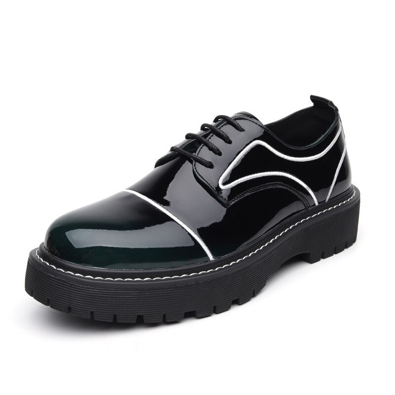 Fashion Oxfords PU Leather Shoes For Men / Casual Male Thick Bottom Footwear